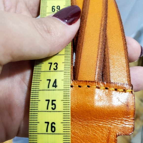 NWOT-Vintage 90's Woven Braided Leather Belt Preppy Brown - Picture 10 of 11